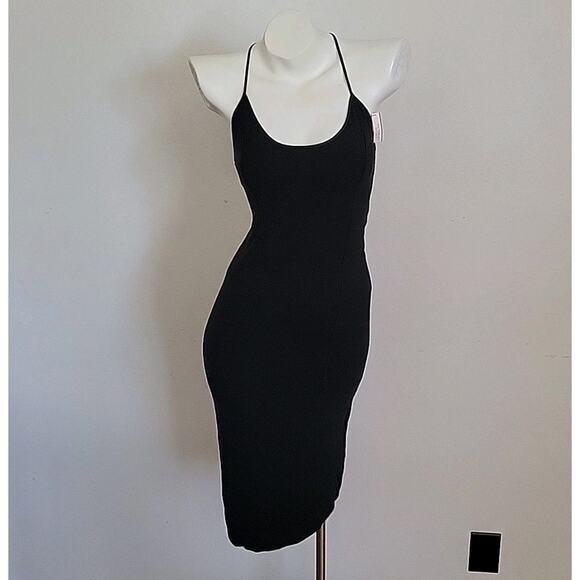 Heavenly Victoria Secret Tie Back Halter Bodycon Slip Dress NEW Jersey Knit - Picture 2 of 11